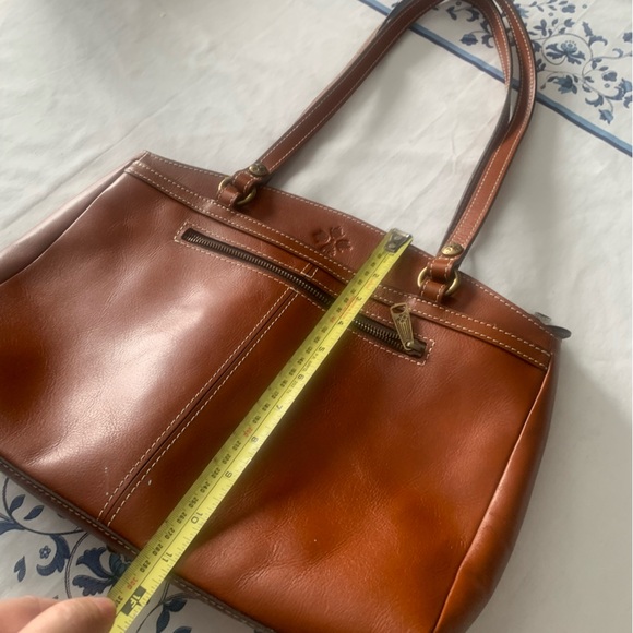 Patricia Nash Poppy Heritage Tote in cognac brown full-grain leather - Picture 2 of 10